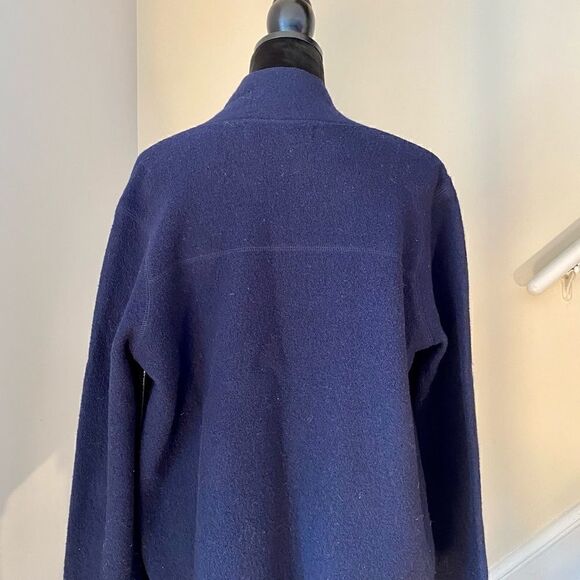 Josephine Chaus Navy Blue Button Down Sweater Jacket w/ two side pockets. - Picture 2 of 2